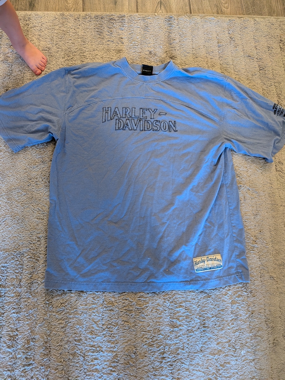 Harley-Davidson Light Blue Short Sleeve Logo Tee